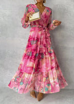 Hazel | Vestido cruzado con estampado floral