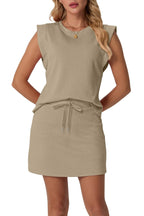 Conjunto de top moderno y falda ajustable