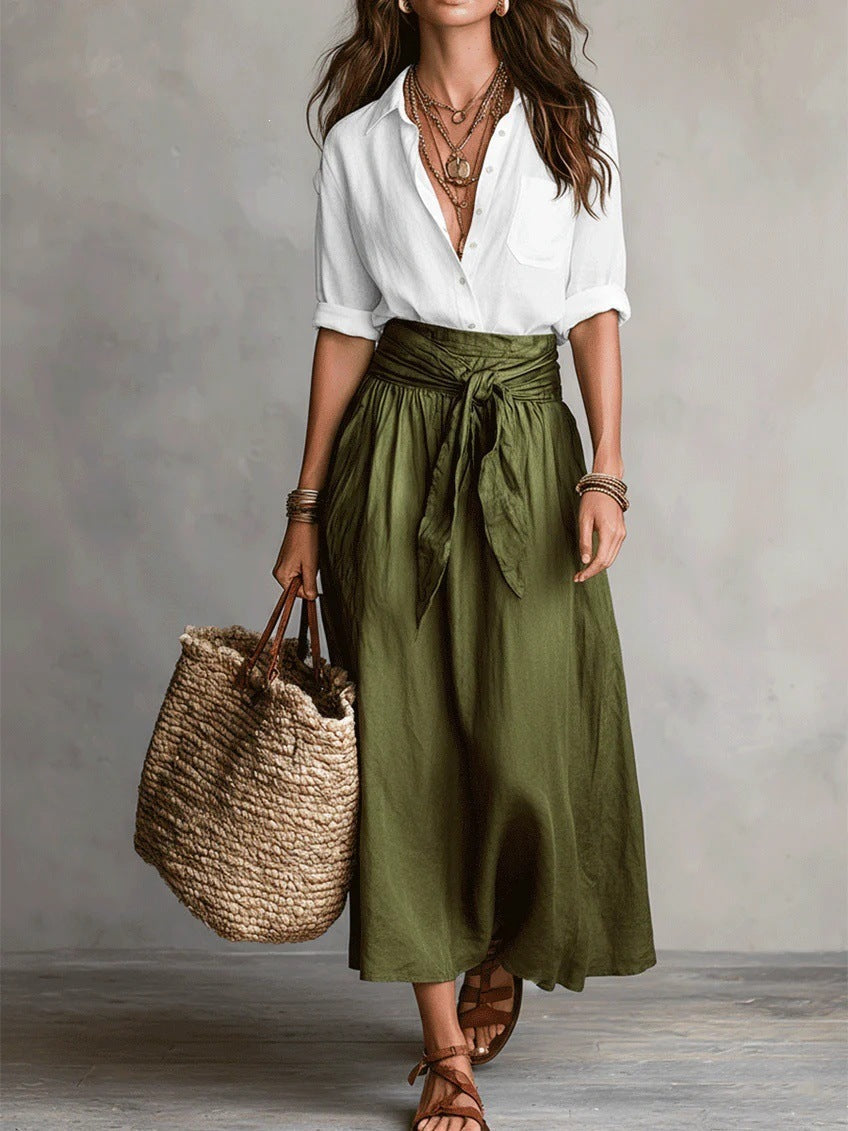 Vera | Conjunto de dos piezas: Top y falda midi