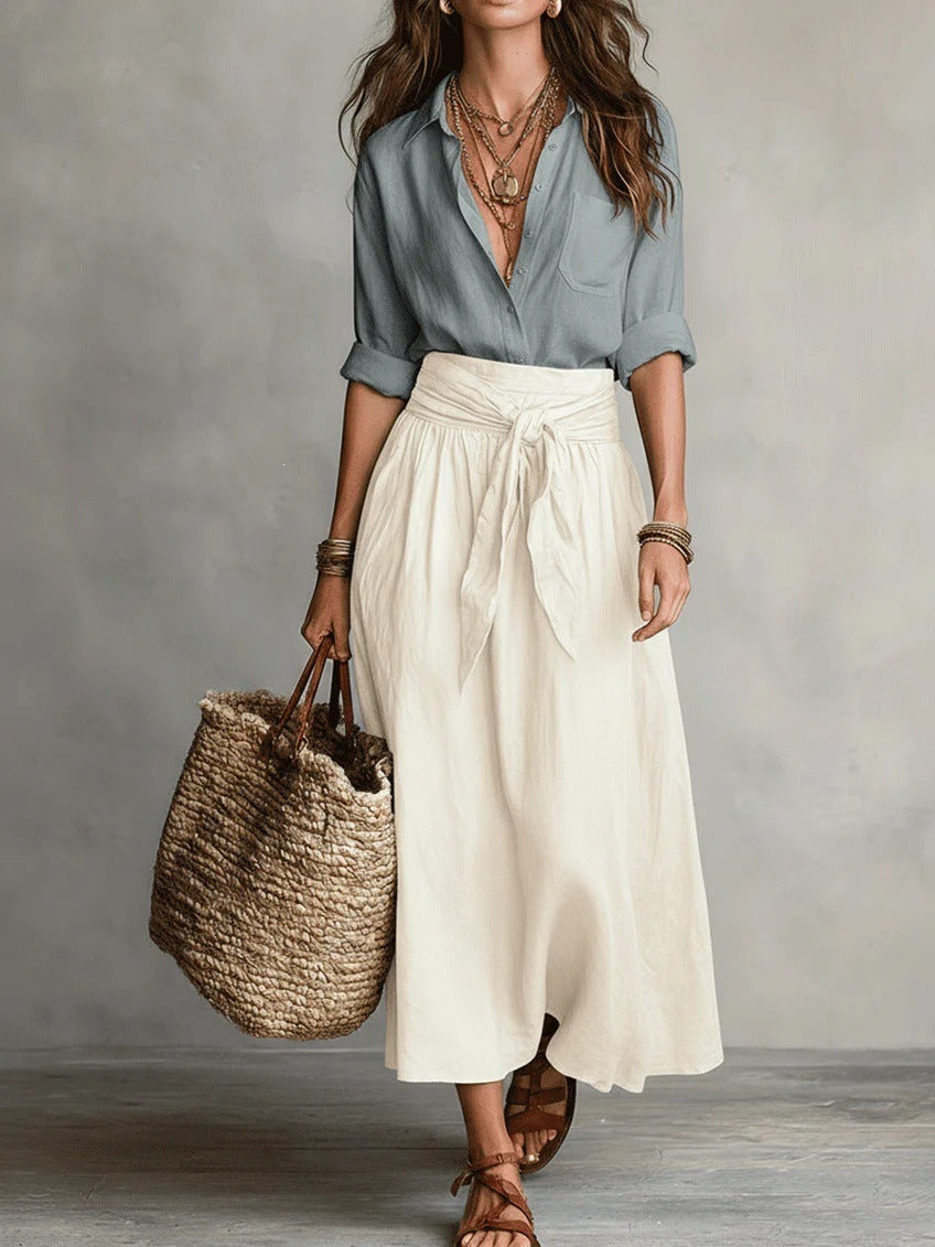 Vera | Conjunto de dos piezas: Top y falda midi