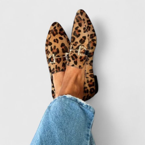 Nina | Mocasines de Estampado de Leopardo