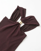 KANDORA | Top Halter Color Moca