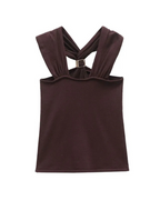 KANDORA | Top Halter Color Moca