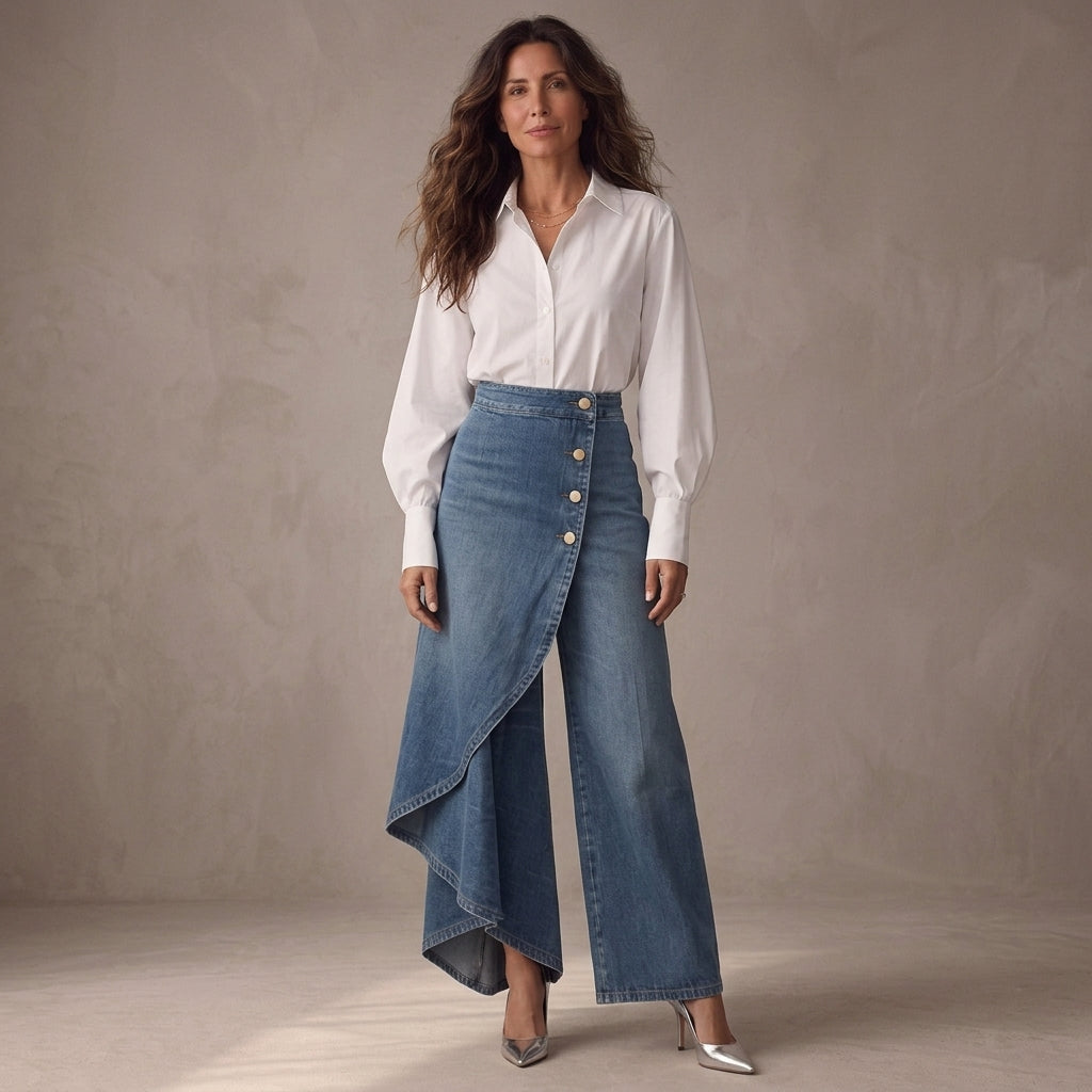 Audrey | Pantalones vaqueros con lazo frontal