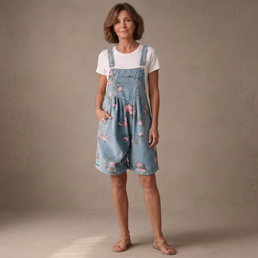 Judy | Mono vaquero vintage con estampado floral