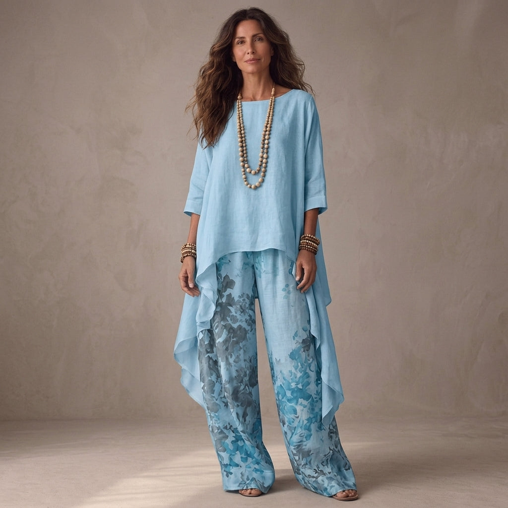 Ginevra | Conjunto Asimétrico Floral Fluido