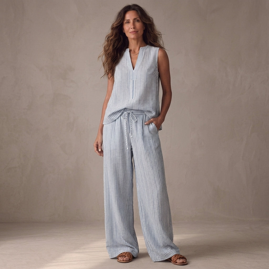 Livia | Conjunto de Palazzo a Rayas