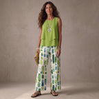 Cecilia | Conjunto de Palazzo Floral Fluido