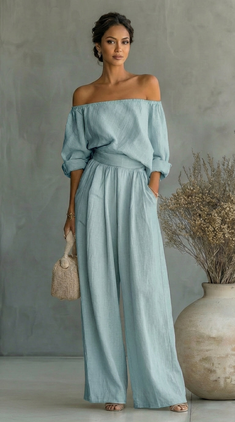 CONJUNTO EXCLUSIVO CON EFECTO LONA PARA UN VERANO CON ESTILO