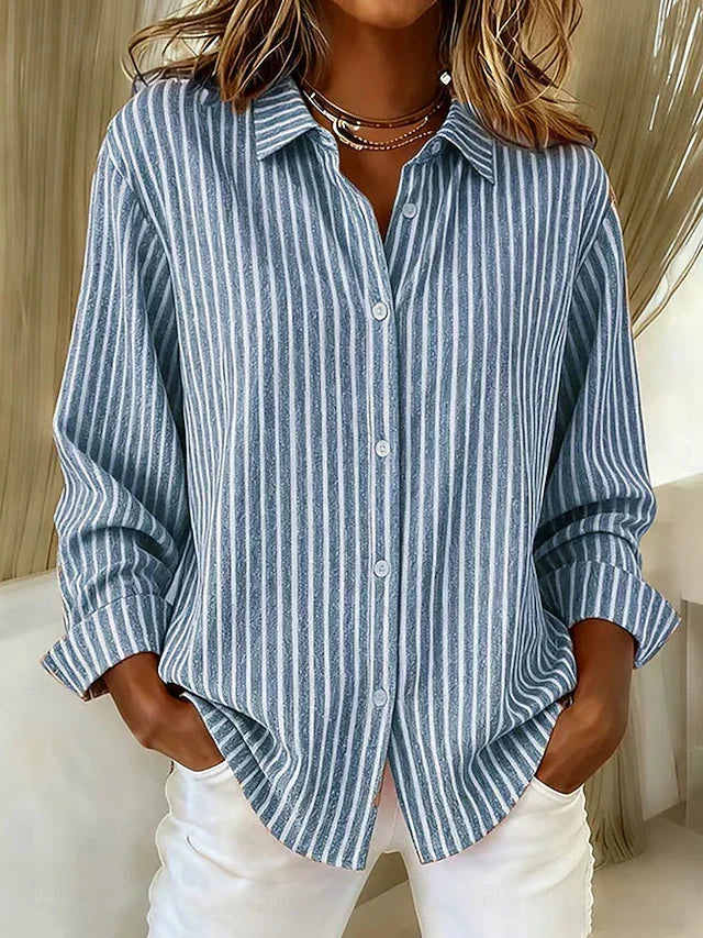Jacqueline™ | Camisa de Rayas con Botones