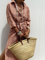 GRACIELA - VESTIDO CAMISA MIDI LIGERO Y ELEGANTE