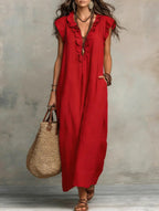 VESTIDO LARGO DE ESTILO BOHEMIO DE VERANO