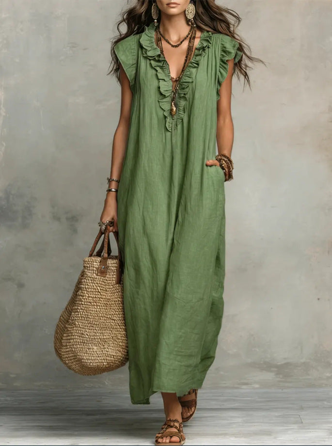 VESTIDO LARGO DE ESTILO BOHEMIO DE VERANO