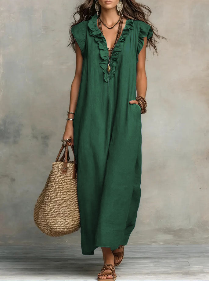 VESTIDO LARGO DE ESTILO BOHEMIO DE VERANO