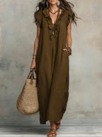 VESTIDO LARGO DE ESTILO BOHEMIO DE VERANO