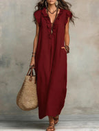 VESTIDO LARGO DE ESTILO BOHEMIO DE VERANO