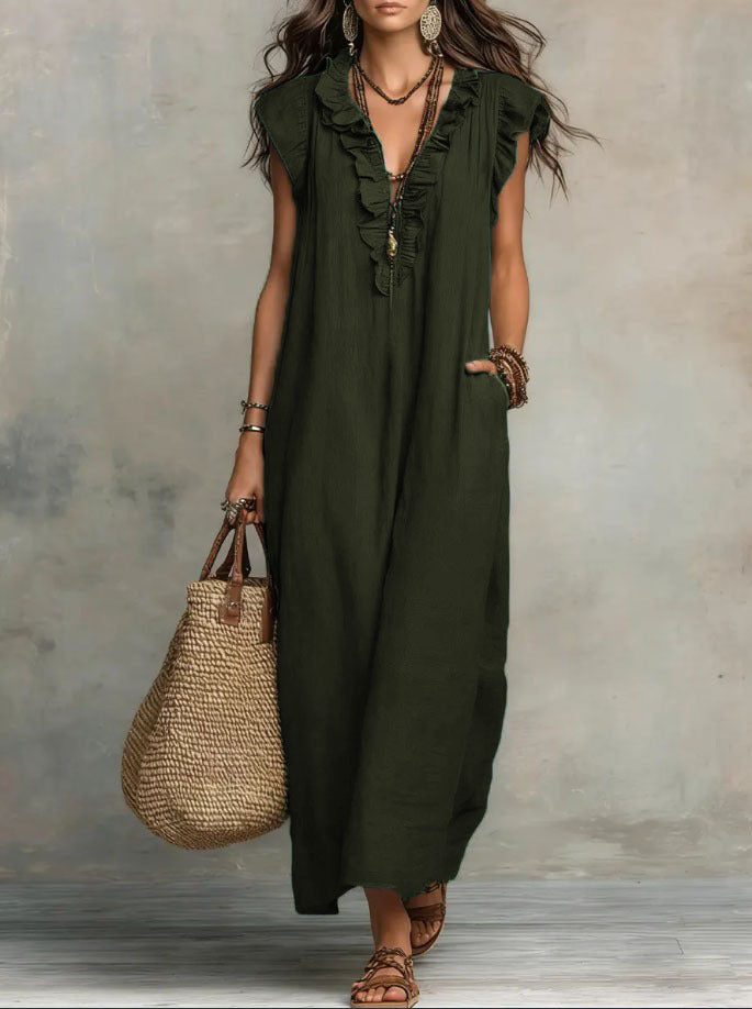VESTIDO LARGO DE ESTILO BOHEMIO DE VERANO