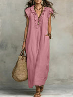 VESTIDO LARGO DE ESTILO BOHEMIO DE VERANO