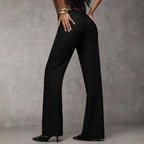 PANTALON DE CORTE RECTO Y CINTURA ALTA