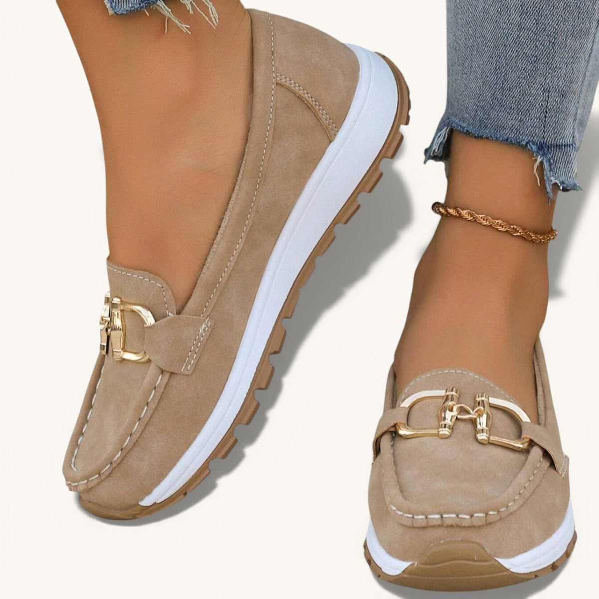 Freya | Mocasines Planos con Hebilla
