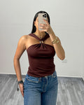 KANDORA | Top Halter Color Moca