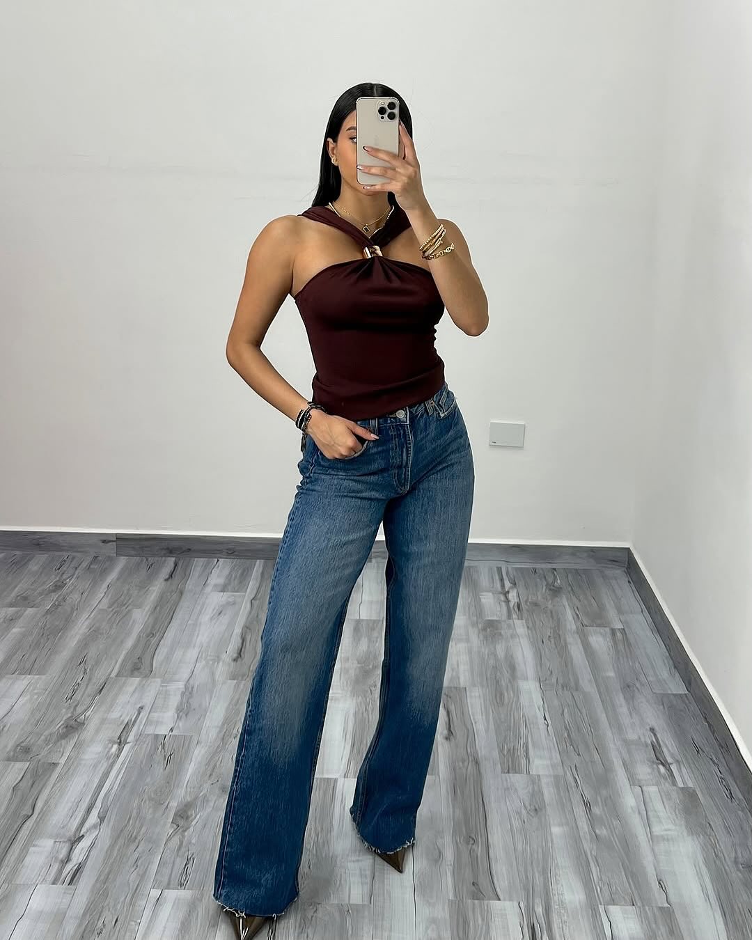 KANDORA | Top Halter Color Moca