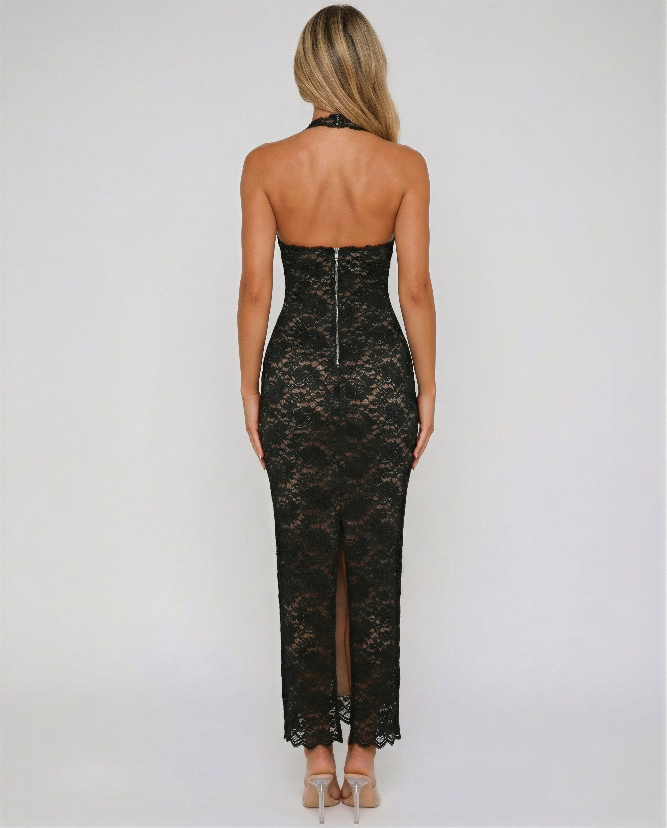 KANDORA | Vestido Largo de Encaje