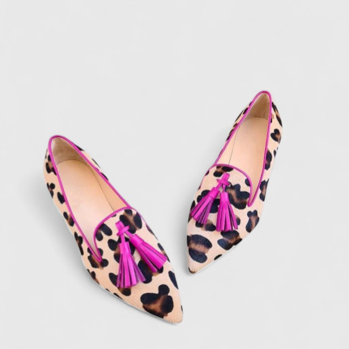 Elsie | Mocasines en Rosa y Dorado