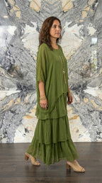 VESTIDO LARGO ELEGANTE Y FLUIDO CON CAÍDA LIGERA