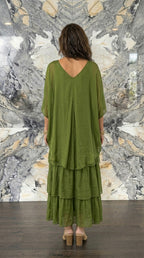 VESTIDO LARGO ELEGANTE Y FLUIDO CON CAÍDA LIGERA