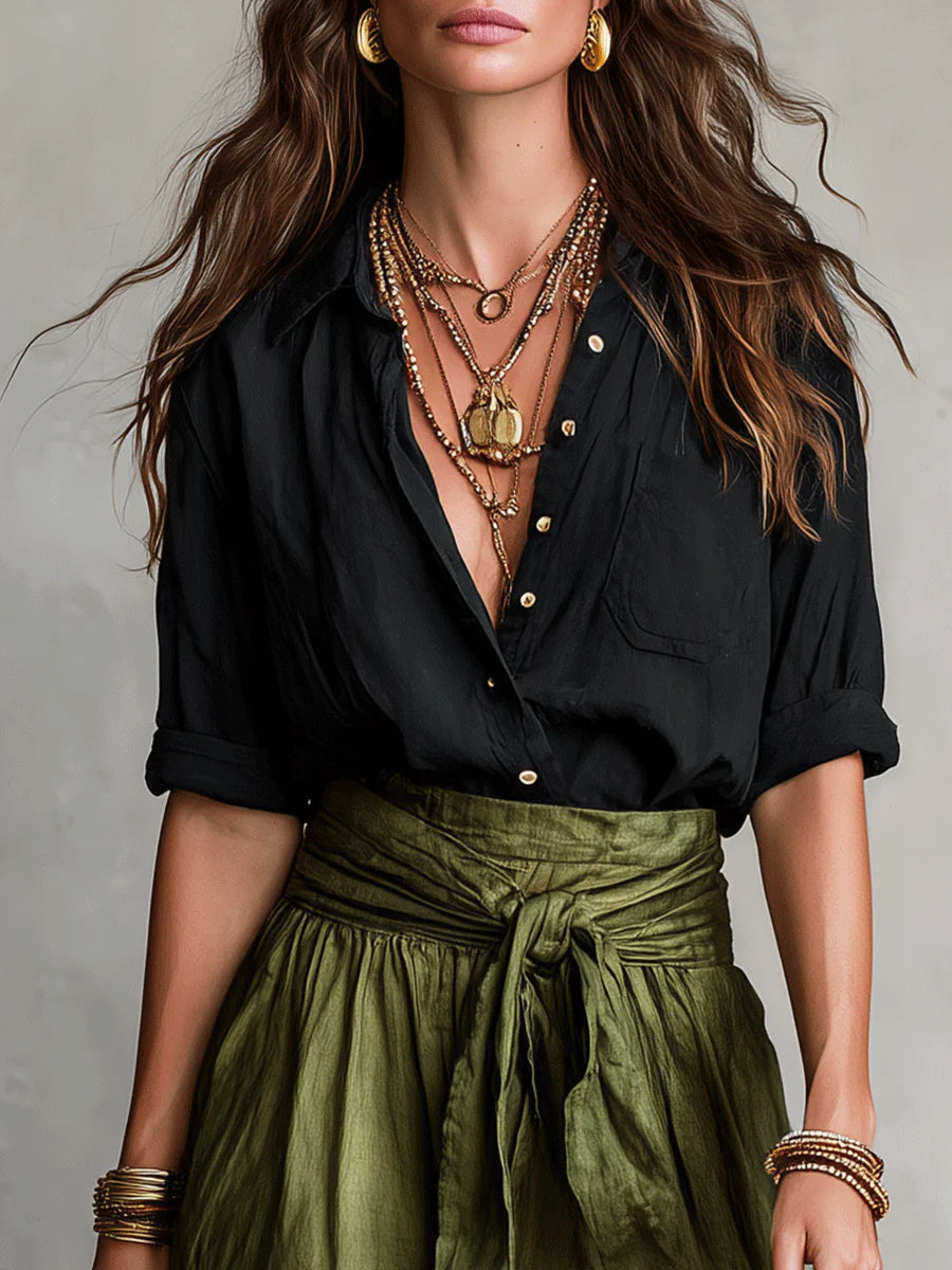 Vera | Conjunto de dos piezas: Top y falda midi