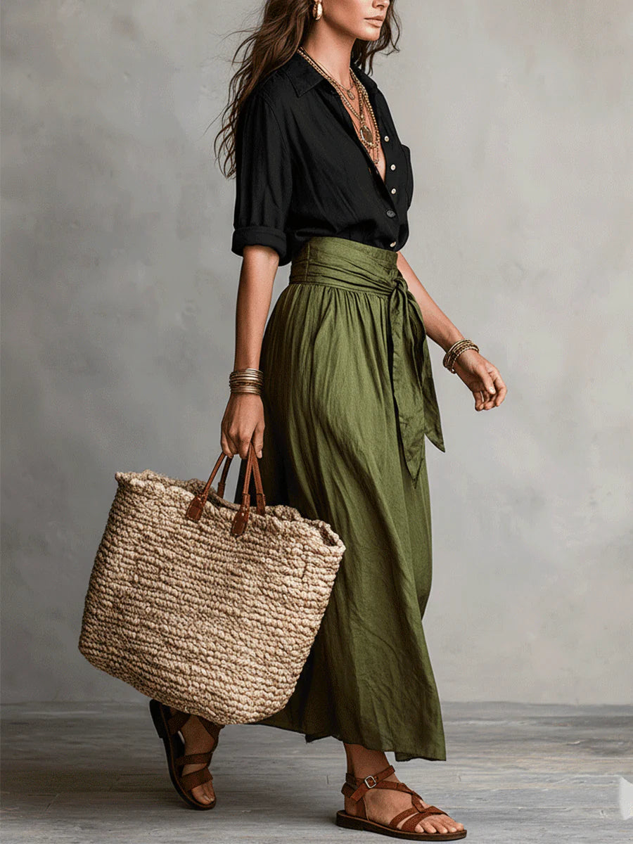 Vera | Conjunto de dos piezas: Top y falda midi