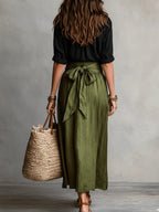 Vera | Conjunto de dos piezas: Top y falda midi