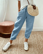 💕 ÚLTIMO DÍA - 50% DE DESCUENTO 💕 PANTALONES CASUALES DE ALGODÓN Y LINO PARA MUJER