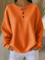 Mirabel™ | Sudadera Henley de Gofre Acogedora
