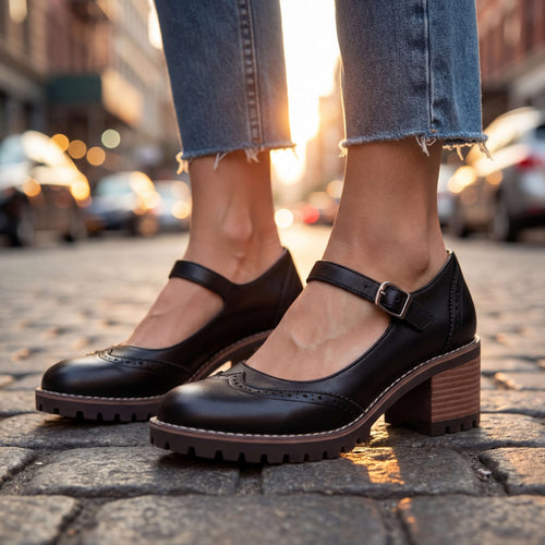 Beatrix | Tacones de bloque con detalle brogue