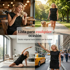 Conjunto de top moderno y falda ajustable