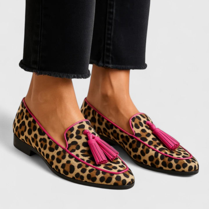 Sadie | Mocasines con Soporte y Estampado Animal