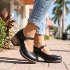 ZAPATOS DE TACÓN CON TIRA EN T