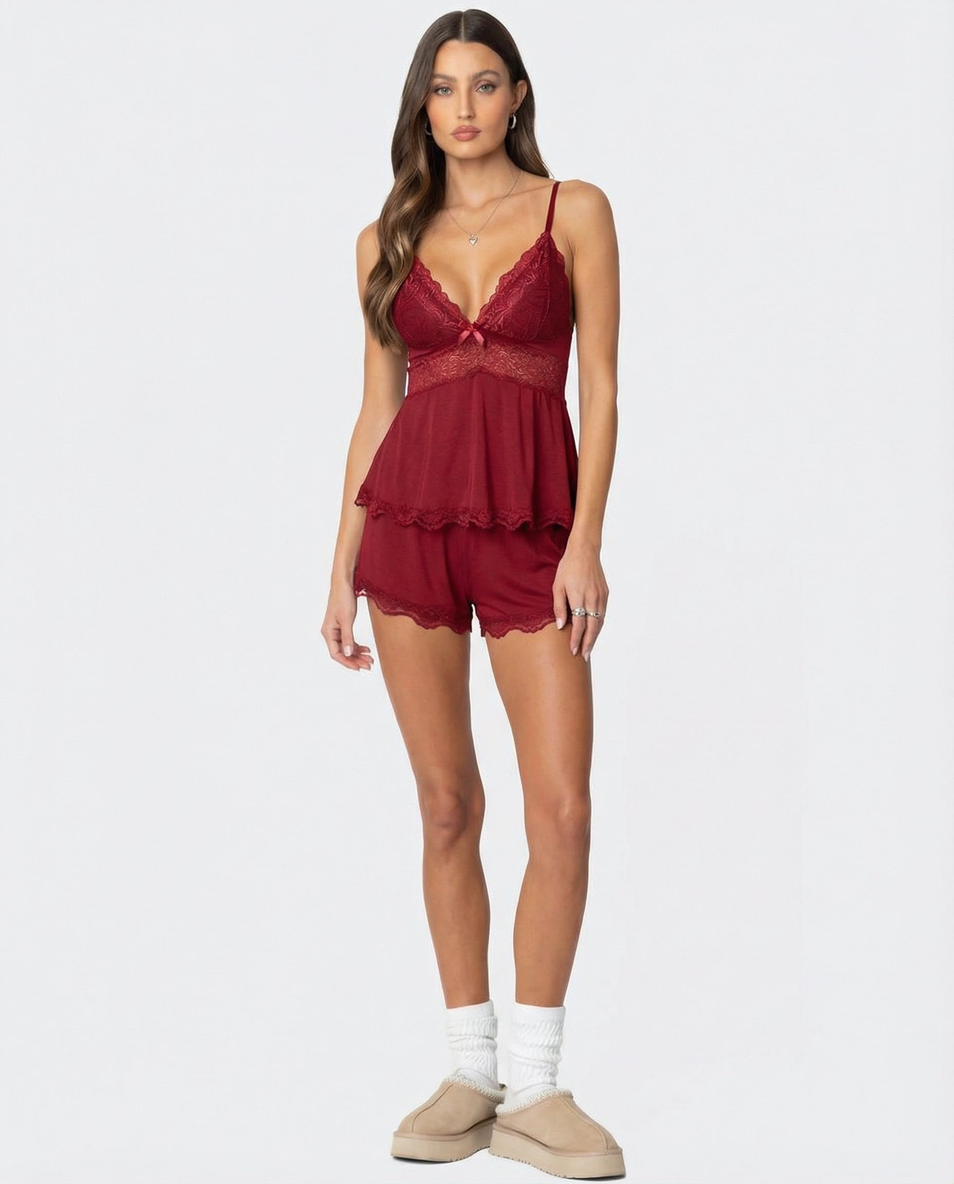 CONJUNTO DE ENCAJE BESO DE MEDIANOCHE