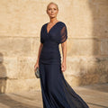 ADRIANA - VESTIDO MIDI AZUL MARINO