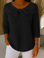 Tivella™ | Jersey con Lazo y Escote Redondo