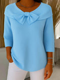 Tivella™ | Jersey con Lazo y Escote Redondo