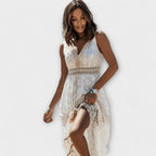 ESMERALDA - VESTIDO LARGO ENCAJE BOHO