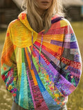 Dawnella | Sudadera con capucha bohemia multicolor