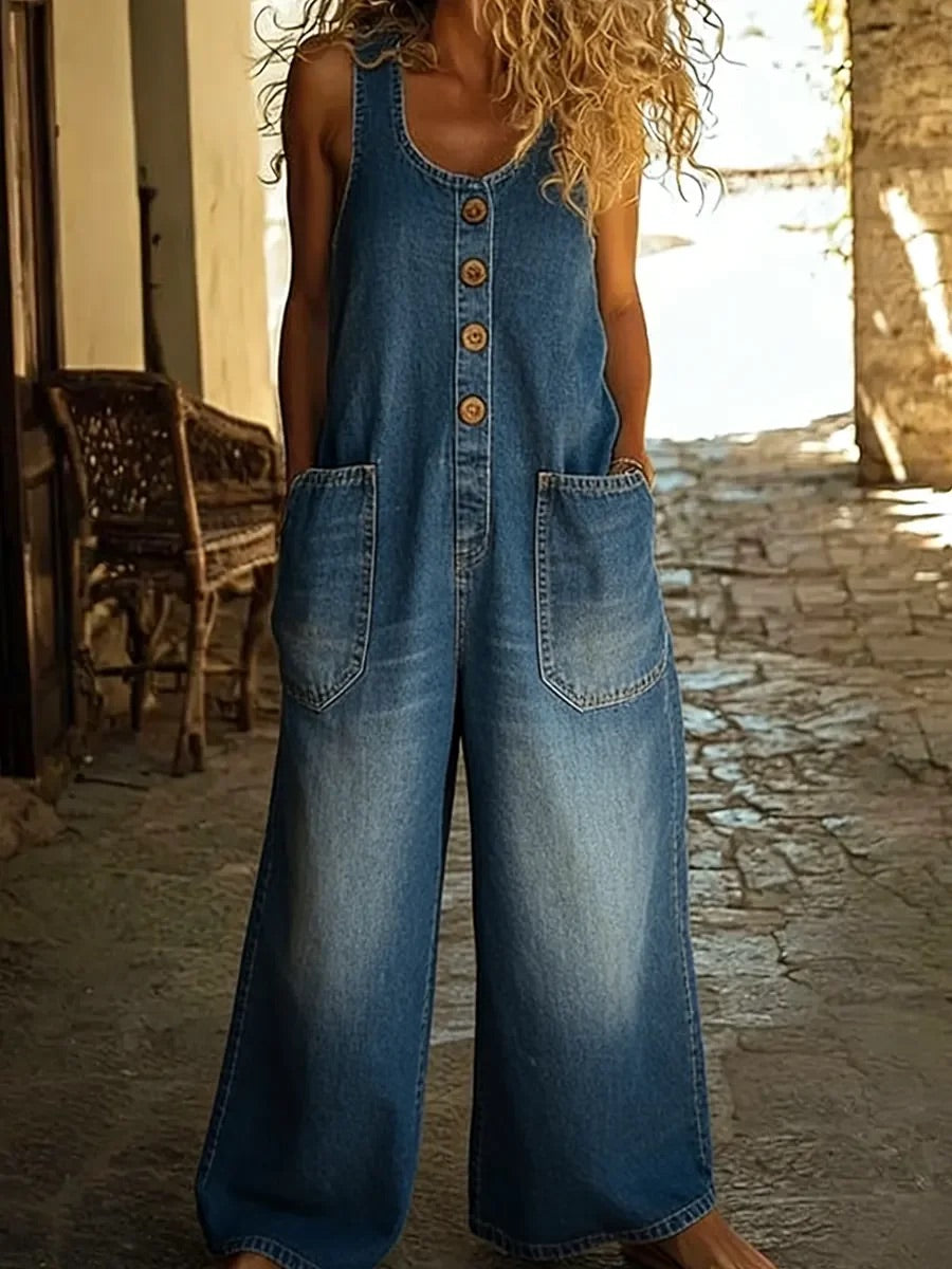 Ruth | Peto vaquero de algodón lavado estilo vintage